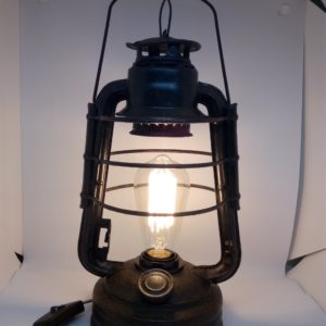 Lampe tempête 220V avec ampoule rétro déco, décoration lumière vintage